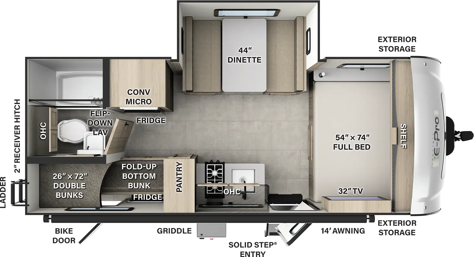 Flagstaff E Pro E20BH Floorplan